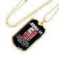 Be Strong And Courageous Firefighter Gift Stainless Steel or 18k Gold Dog Tag 24" Chain-Express Your Love Gifts