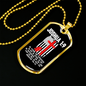 Be Strong And Courageous Firefighter Gift Stainless Steel or 18k Gold Dog Tag 24" Chain-Express Your Love Gifts