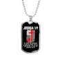 Be Strong And Courageous Firefighter Gift Stainless Steel or 18k Gold Dog Tag 24" Chain-Express Your Love Gifts