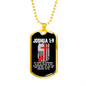 Be Strong And Courageous Firefighter Gift Stainless Steel or 18k Gold Dog Tag 24" Chain-Express Your Love Gifts