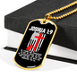 Be Strong And Courageous Firefighter Gift Stainless Steel or 18k Gold Dog Tag 24" Chain-Express Your Love Gifts