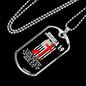 Be Strong And Courageous Firefighter Gift Stainless Steel or 18k Gold Dog Tag 24" Chain-Express Your Love Gifts