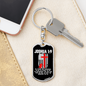 Be Strong And Courageous Firefighter Keychain Stainless Steel or 18k Gold Dog Tag Keyring-Express Your Love Gifts