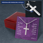 Be Strong And Courageous Joshua 1:9 Cross Necklace Message Card W Ball Chain Pendant-Express Your Love Gifts