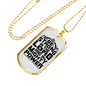 Be Strong In The Lord Necklace Stainless Steel or 18k Gold Dog Tag 24" Chain-Express Your Love Gifts
