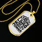 Be Strong In The Lord Necklace Stainless Steel or 18k Gold Dog Tag 24" Chain-Express Your Love Gifts