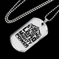 Be Strong In The Lord Necklace Stainless Steel or 18k Gold Dog Tag 24" Chain-Express Your Love Gifts
