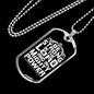 Be Strong In The Lord White Necklace Stainless Steel or 18k Gold Dog Tag 24" Chain-Express Your Love Gifts