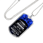 Be Strong Joshua 1:9 Christian Necklace Stainless Steel or 18k Gold Dog Tag 24"-Express Your Love Gifts