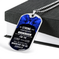 Be Strong Joshua 1:9 Christian Necklace Stainless Steel or 18k Gold Dog Tag 24"-Express Your Love Gifts