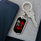 Be The Light Cross Keychain Stainless Steel or 18k Gold Dog Tag Keyring-Express Your Love Gifts