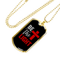 Be The Light Necklace Stainless Steel or 18k Gold Dog Tag 24" Chain-Express Your Love Gifts