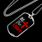 Be The Light Necklace Stainless Steel or 18k Gold Dog Tag 24" Chain-Express Your Love Gifts