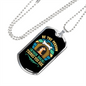 Be The Person Blue Necklace Stainless Steel or 18k Gold Dog Tag 24" Chain-Express Your Love Gifts