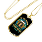 Be The Person Blue Necklace Stainless Steel or 18k Gold Dog Tag 24" Chain-Express Your Love Gifts