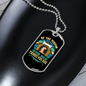 Be The Person Blue Necklace Stainless Steel or 18k Gold Dog Tag 24" Chain-Express Your Love Gifts