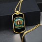 Be The Person Blue Necklace Stainless Steel or 18k Gold Dog Tag 24" Chain-Express Your Love Gifts