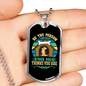 Be The Person Blue Necklace Stainless Steel or 18k Gold Dog Tag 24" Chain-Express Your Love Gifts