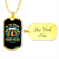 Be The Person Blue Necklace Stainless Steel or 18k Gold Dog Tag 24" Chain-Express Your Love Gifts