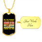 Be The Person Bulldog Yellow Necklace Stainless Steel or 18k Gold Dog Tag 24" Chain-Express Your Love Gifts