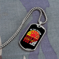 Be The Person Dog Print Necklace Stainless Steel or 18k Gold Dog Tag 24" Chain-Express Your Love Gifts