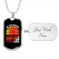 Be The Person Dog Print Necklace Stainless Steel or 18k Gold Dog Tag 24" Chain-Express Your Love Gifts