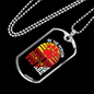 Be The Person Dog Print Necklace Stainless Steel or 18k Gold Dog Tag 24" Chain-Express Your Love Gifts