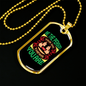 Be The Person Green Necklace Stainless Steel or 18k Gold Dog Tag 24" Chain-Express Your Love Gifts