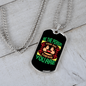 Be The Person Green Necklace Stainless Steel or 18k Gold Dog Tag 24" Chain-Express Your Love Gifts