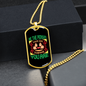 Be The Person Green Necklace Stainless Steel or 18k Gold Dog Tag 24" Chain-Express Your Love Gifts