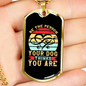 Be The Person Hearts Necklace Stainless Steel or 18k Gold Dog Tag 24" Chain-Express Your Love Gifts