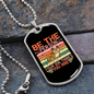 Be The Person Pink Bulldog Necklace Stainless Steel or 18k Gold Dog Tag 24" Chain-Express Your Love Gifts