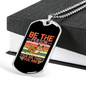 Be The Person Pink Bulldog Necklace Stainless Steel or 18k Gold Dog Tag 24" Chain-Express Your Love Gifts