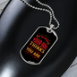Be The Person Red Necklace Stainless Steel or 18k Gold Dog Tag 24" Chain-Express Your Love Gifts
