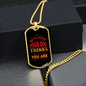 Be The Person Red Necklace Stainless Steel or 18k Gold Dog Tag 24" Chain-Express Your Love Gifts