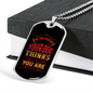 Be The Person Red Necklace Stainless Steel or 18k Gold Dog Tag 24" Chain-Express Your Love Gifts