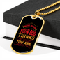 Be The Person Red Necklace Stainless Steel or 18k Gold Dog Tag 24" Chain-Express Your Love Gifts