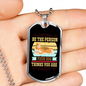 Be The Person Sleeping Dog Necklace Stainless Steel or 18k Gold Dog Tag 24" Chain-Express Your Love Gifts