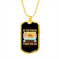 Be The Person Sleeping Dog Necklace Stainless Steel or 18k Gold Dog Tag 24" Chain-Express Your Love Gifts