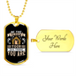 Be The Person White Necklace Stainless Steel or 18k Gold Dog Tag 24" Chain-Express Your Love Gifts