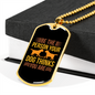 Be The Person Yellow Pink Necklace Stainless Steel or 18k Gold Dog Tag 24" Chain-Express Your Love Gifts