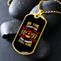 Be The Person Yellow Red Necklace Stainless Steel or 18k Gold Dog Tag 24" Chain-Express Your Love Gifts