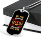 Be The Person Yellow Red Necklace Stainless Steel or 18k Gold Dog Tag 24" Chain-Express Your Love Gifts