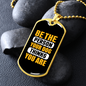 Be The Person Your Dog Thinks Plain Necklace Stainless Steel or 18k Gold Dog Tag 24" Chain-Express Your Love Gifts