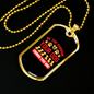 Be The Person Your Dog Thinks Red Necklace Stainless Steel or 18k Gold Dog Tag 24" Chain-Express Your Love Gifts