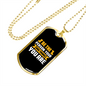 Be The Person Your Dog Thinks Yellow Necklace Stainless Steel or 18k Gold Dog Tag 24" Chain-Express Your Love Gifts