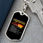 Be With Firefighter Reasons Keychain Stainless Steel or 18k Gold Dog Tag Keyring-Express Your Love Gifts