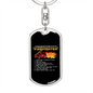 Be With Firefighter Reasons Keychain Stainless Steel or 18k Gold Dog Tag Keyring-Express Your Love Gifts