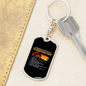 Be With Firefighter Reasons Keychain Stainless Steel or 18k Gold Dog Tag Keyring-Express Your Love Gifts