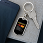 Be With Firefighter Reasons Keychain Stainless Steel or 18k Gold Dog Tag Keyring-Express Your Love Gifts